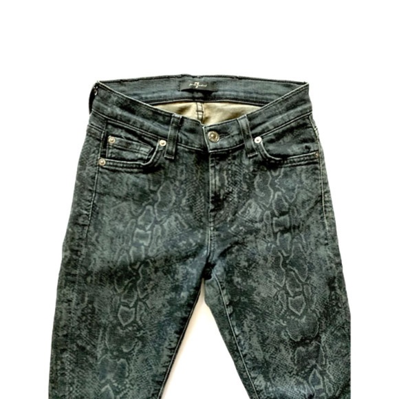7 FOR ALL MANKIND SNAKE PRINT JEANS - Picture 3 of 7